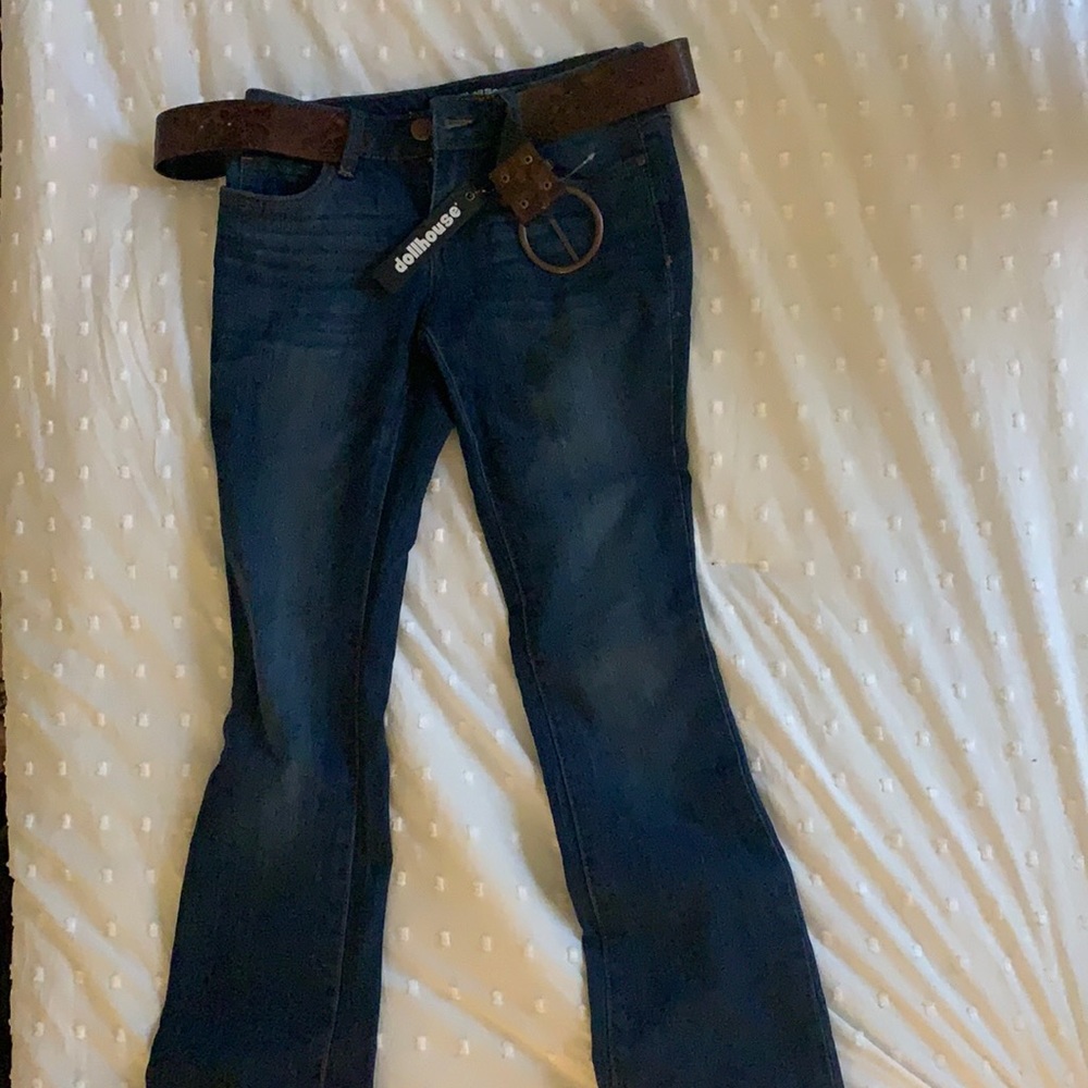 Dollhouse Bootcut Jeans w/ Belt
